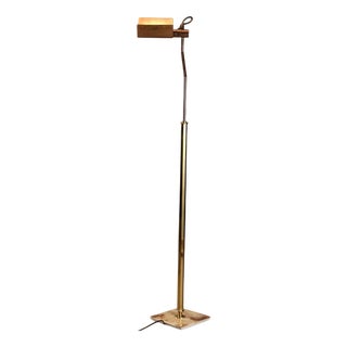 Gilt Floor Lamp, 1980s For Sale