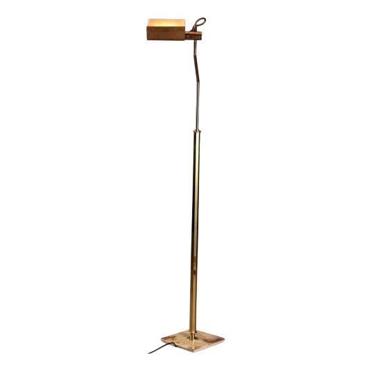 Gilt Floor Lamp, 1980s For Sale