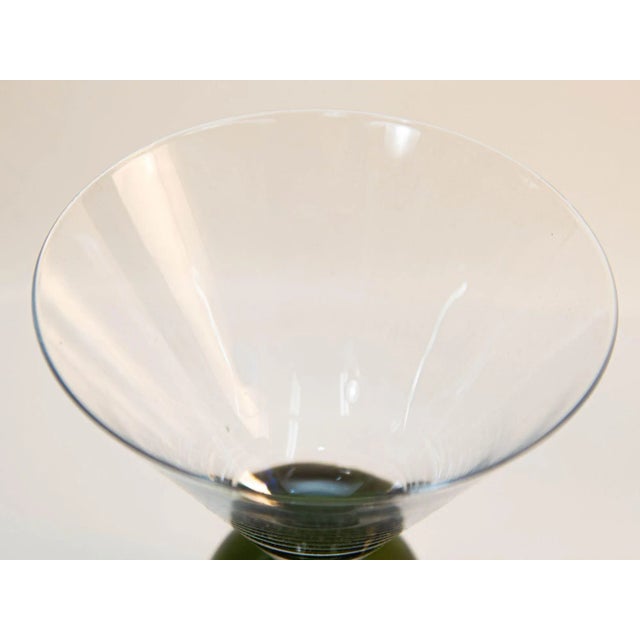 Postmodern Martini Cocktail Glasses Memphis Style Circa 1990 Set of 4 For Sale - Image 10 of 13