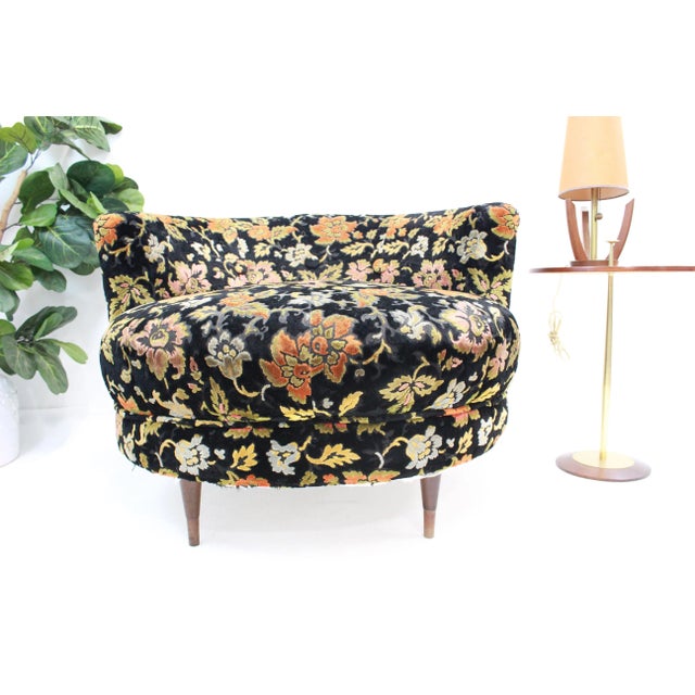 Mid Century Modern Round Chair Milo Baughman Style For Sale - Image 4 of 13