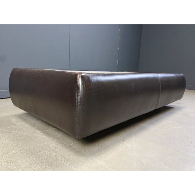 1970s Vintage Coffee Table in Leather and Travertine from De Sede, 1970s For Sale - Image 5 of 8