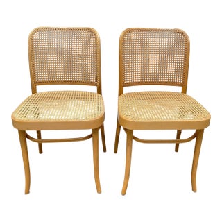 Mid 20th Century Thonet Prague 811 Side Chairs by Josef Hoffman, Pair For Sale