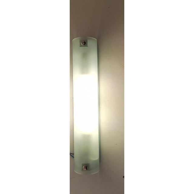 2000 - 2009 Vintage Wall Lamp with Frosted Glass Shade and Chrome-Plated Metal Mount, 2000s For Sale - Image 5 of 7