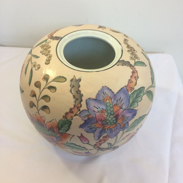 Macau Chinoiserie Floral Ginger Jar Vase Chairish