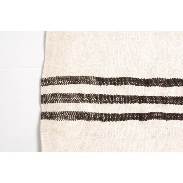 Off-white Vintage Anatolian Hemp Kilim Rug For Sale - Image 8 of 10