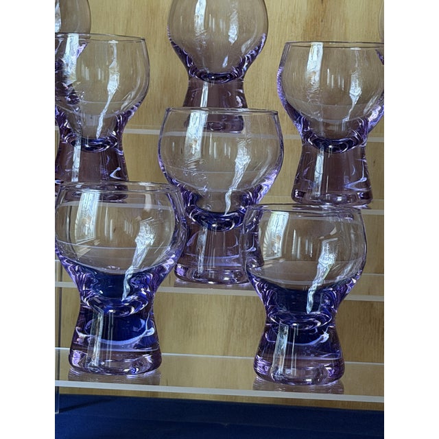 Mid-Century Modern Murano Alexandrite Glass Bullicante Goblets, 1962, Set of 12 For Sale - Image 6 of 18