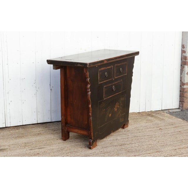 Antique Painted Black Mongolian Dresser For Sale - Image 9 of 10