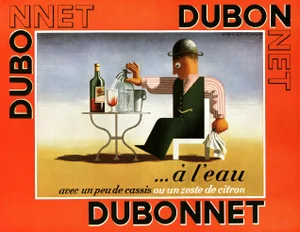 1935 Art Deco Alcohol Aperetif Dubonnet-Am Cassandre