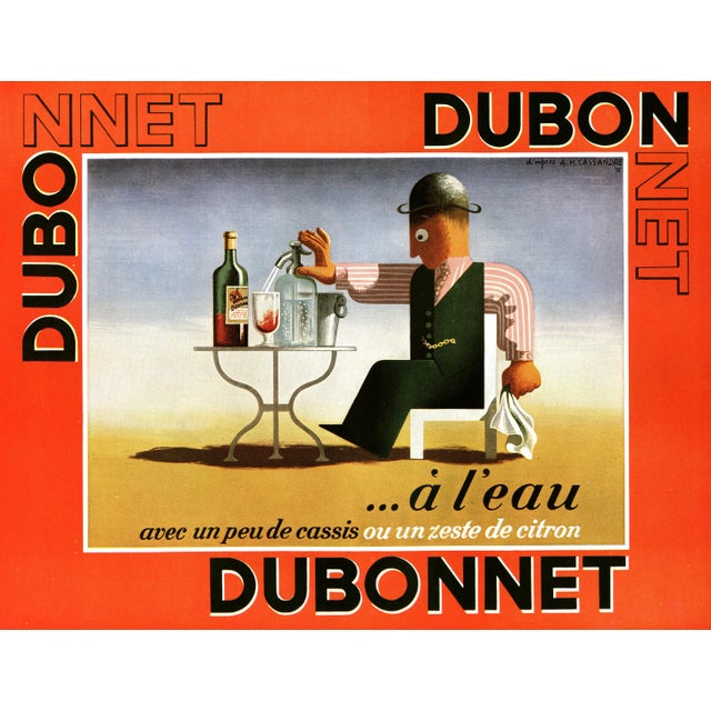 Matted Art Deco Alcohol Aperetif Dubonnet-Am Cassandre | Chairish