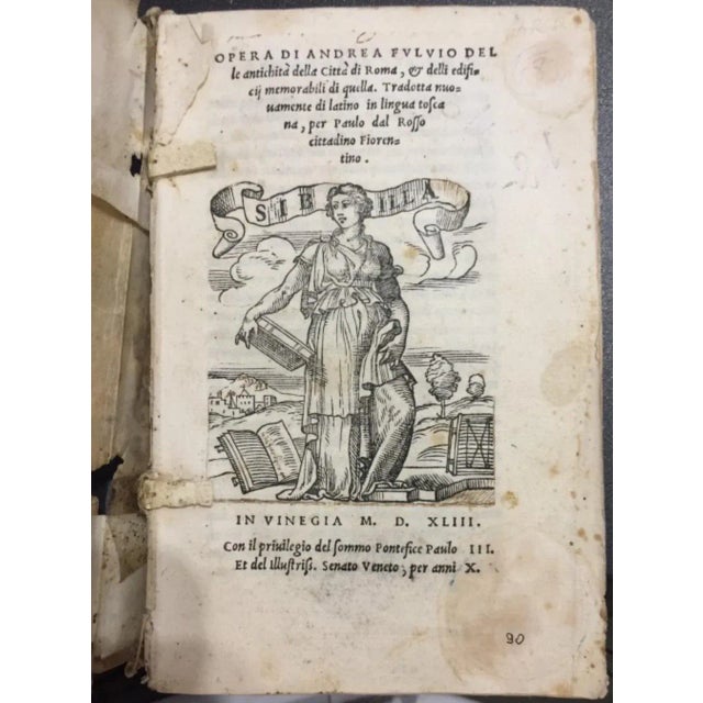 Complete title: Opera di Andrea Fulvio delle antichità della Città di Roma, & delli edificij memorabili di quella....