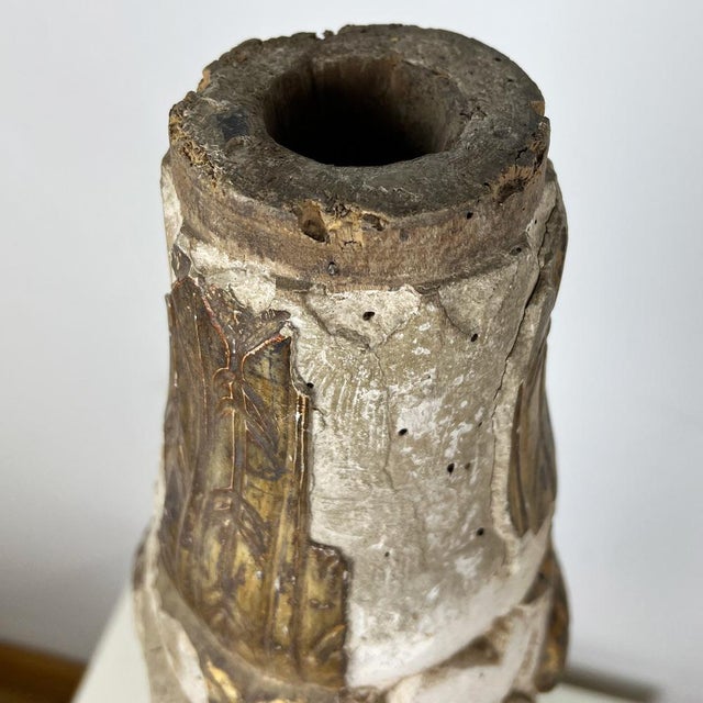 Large Salvaged Gilt Wood Fragment, 1700s For Sale - Image 6 of 12