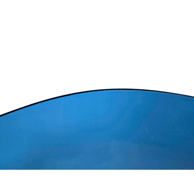 Vintage Large Blue Enamel on Steel Bowl in the Style of Krenit For Sale - Image 11 of 13
