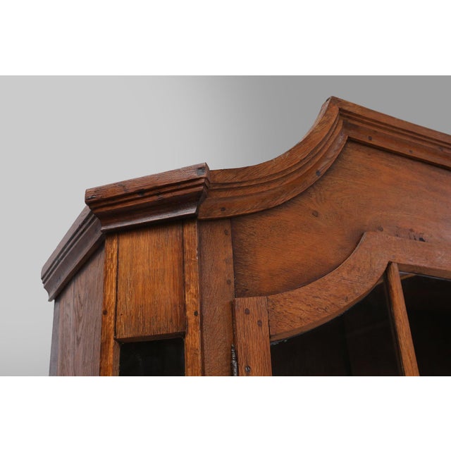Vitrine Cabinet in Oak with Glass Windows, Germany, Early 18th Century For Sale - Image 10 of 18