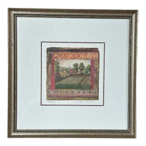 Original Danielle Desplan - Paysage # 12 - Late 20th Century Mixed-Media