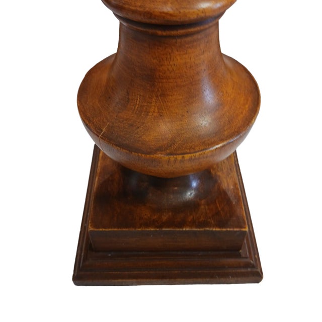 Set of 3 Vintage Wood Candle Holders Traditional Boho British Colonial For Sale In Miami - Image 6 of 9