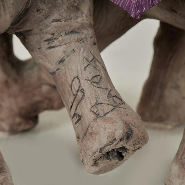 Vintage Ceramic Circus Bowl on Elephant Stand by Dan and Nisha Ferguson For Sale - Image 17 of 17