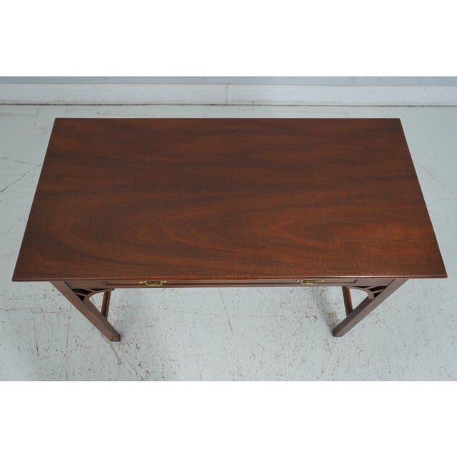 1960s Kittinger Colonial Williamsburg 1 Drawer Mahogany Desk For Sale - Image 5 of 12