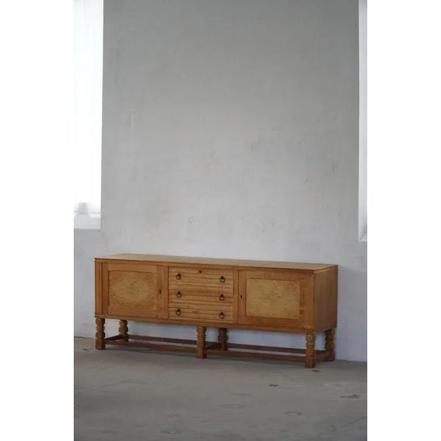 Mid-Century Modern Danish Brutalist Sideboard in Oak, 1950s For Sale - Image 15 of 18