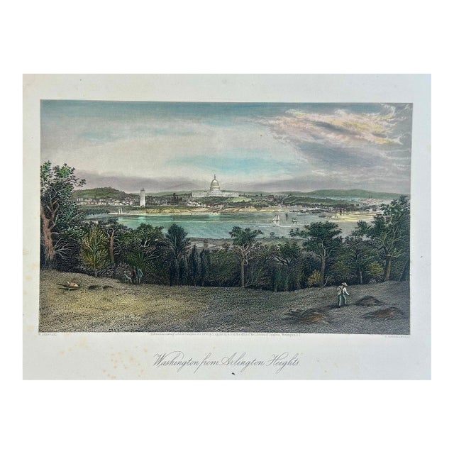 Washington From Arlington Heights, Original Print, 1872 For Sale