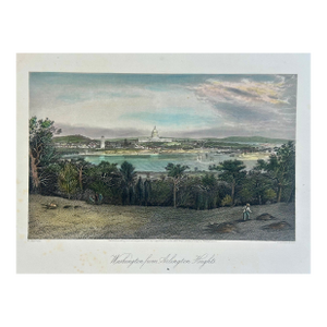 Washington From Arlington Heights, Original Print, 1872