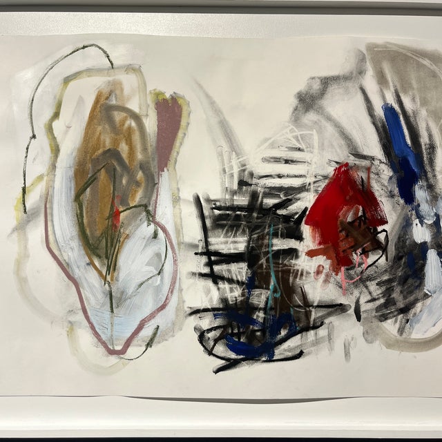 Abstract oil pastel painting by Chicago artist Melanie Brown.