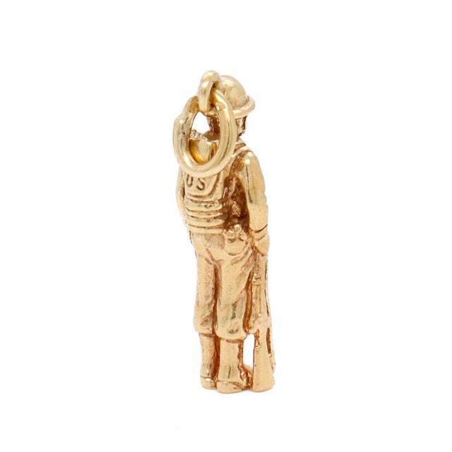 Vintage 14k Gold Figural u.s. Army Soldier Charm for a Bracelet For Sale In Philadelphia - Image 6 of 13