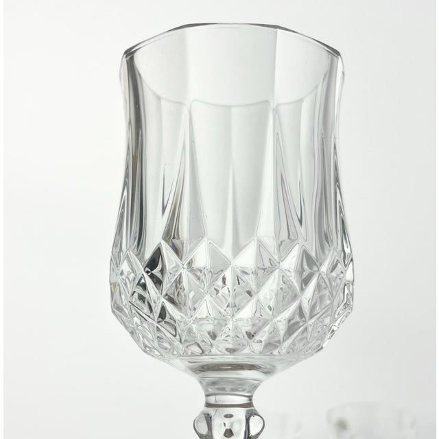 2000 - 2009 Cristal D’Arques “Longchamp” Set of 8 Crystal Wine Glasses For Sale - Image 5 of 7