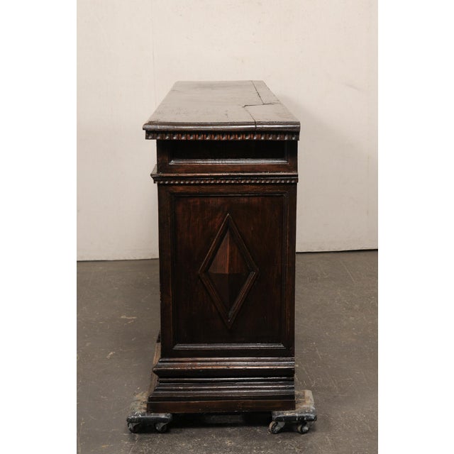 Early 18th C Italian Diamond Panel Credenza For Sale - Image 4 of 11
