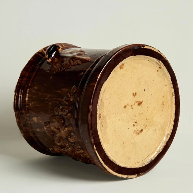 Antique Rockingham Pottery Tobacco Jar For Sale - Image 9 of 13