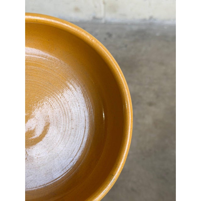 Mid-Century Modern Yellow Lillerød Lervarefabrik Danish Ceramic Bowl 1960s Mid-Century Modern For Sale - Image 3 of 10