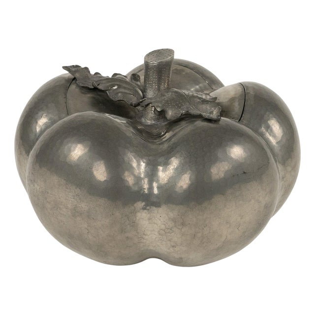 Midcentury Modern Pumpkin Ice Bucket, 1970s For Sale