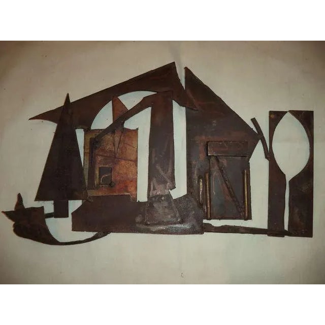 Original brutalist sculpture of a House signed Jill Kotch. Redding CT artist. This is the final sale price. Offers below...