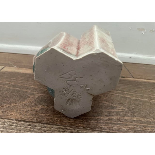 Ceramic Vase Three-Stem Sculptural Avant-Garde Hand Thrown For Sale - Image 4 of 8