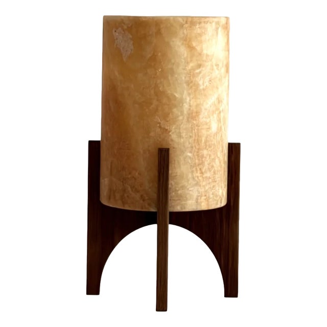 Comet No. 0202 Hand-Carved Alabaster Table Lamp by Material Lights For Sale