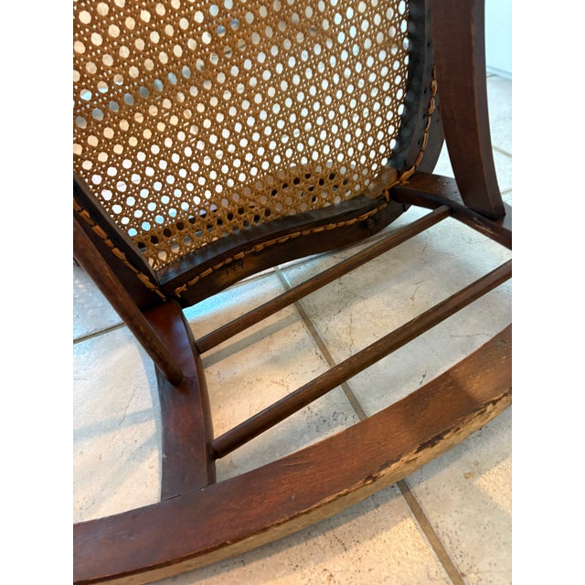 Antique Bentwood Cane Rocking Chair in the Manner of Thonet For Sale - Image 17 of 18