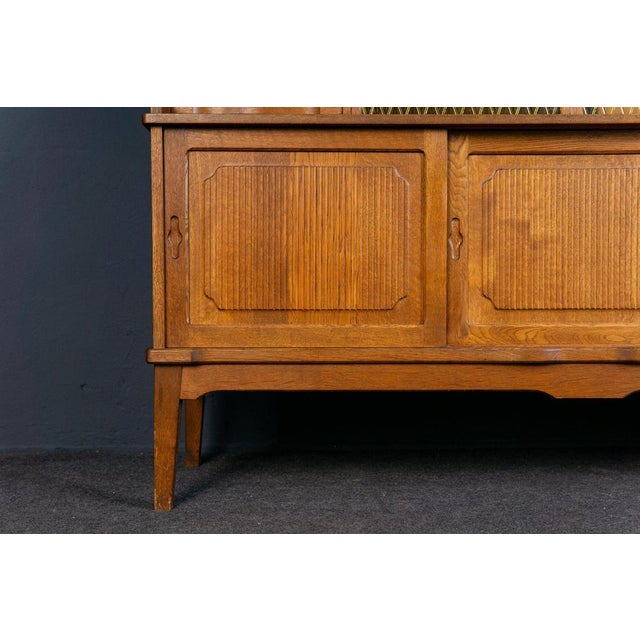 Vintage Brown Oak Cupboard For Sale - Image 4 of 18