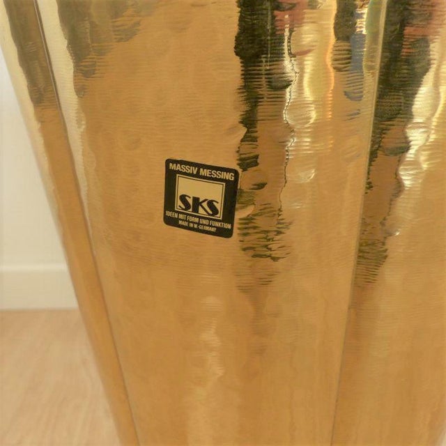 Mid-Century Modern Vintage Brass Umbrella Stand from SKS, 1950s For Sale - Image 3 of 4