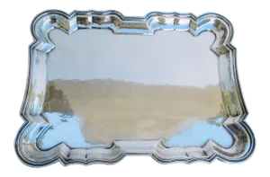 Vintage 1966 Italian Baroque-Style 800 Silver Serving Tray