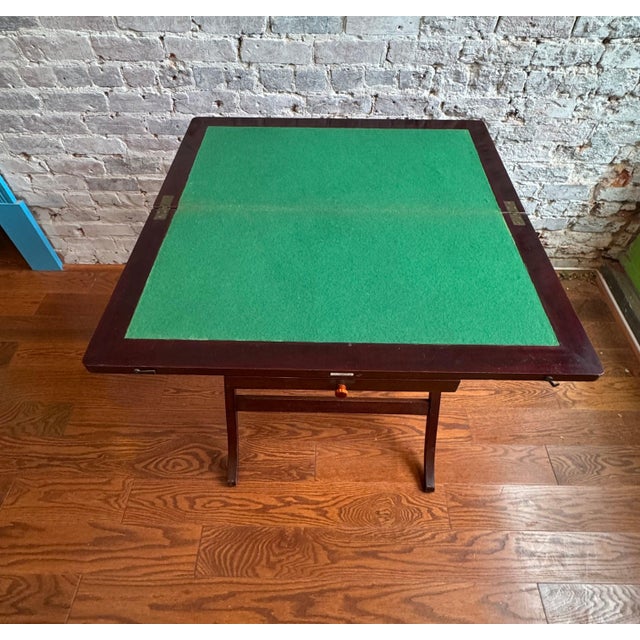 J. D. Vickery Mahogany Campaign Games Table For Sale - Image 4 of 5