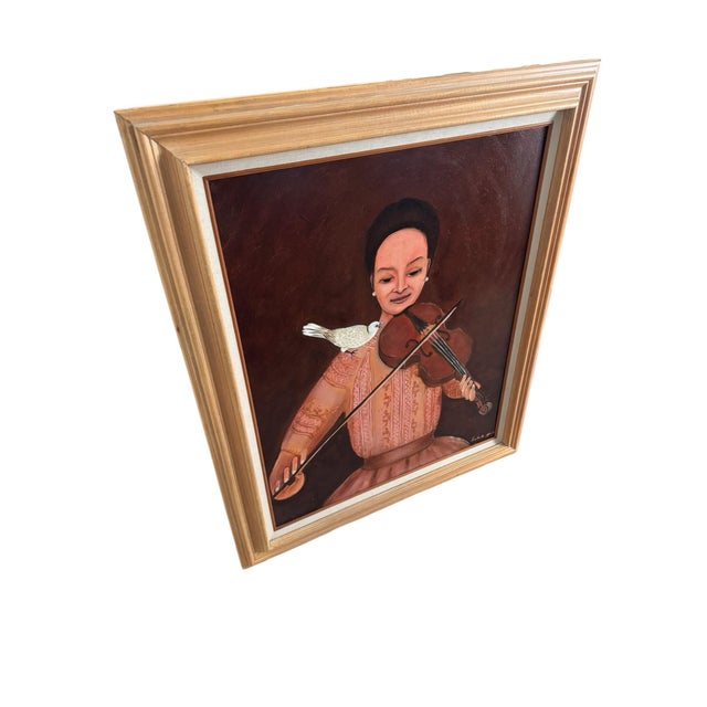 1990s Original Oil Painting Signed by Artist For Sale - Image 9 of 11