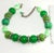 Abstract 1980s Francoise Montague Paris Necklace Green Resin Beads With White Rhinestone Rondelles For Sale - Image 3 of 4