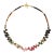 Ajd 18 Inch Multi Color Tourmaline Necklace With Goldy Accents For Sale