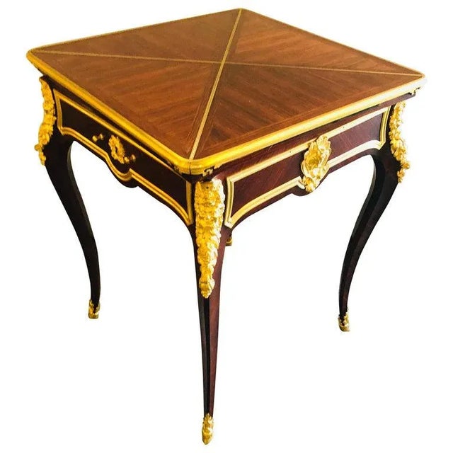 19th Century French Ormolu Folding Card Envelope Table, Signed P. Sormani For Sale - Image 13 of 13