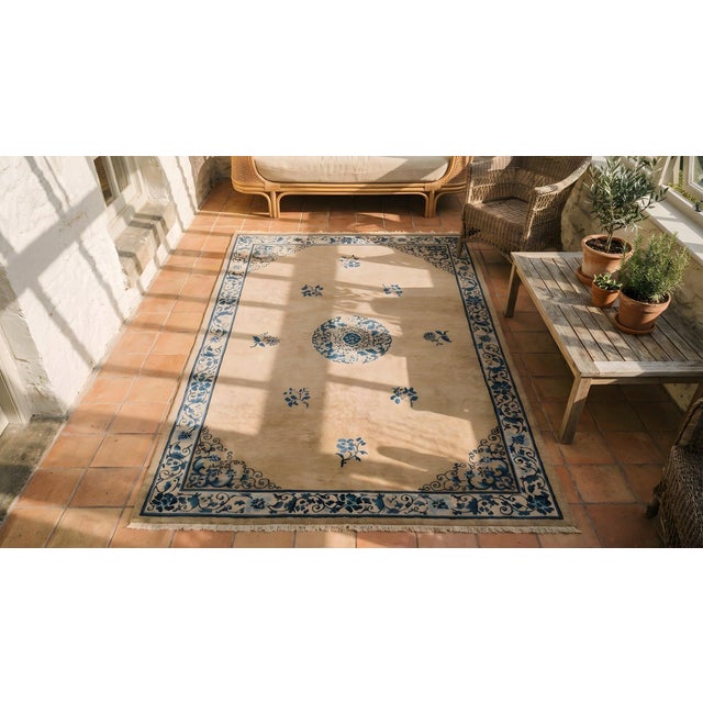 Antique Chinese Peking Rug For Sale - Image 9 of 9