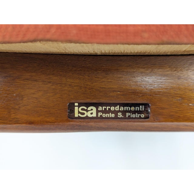 Teak and Fabric Dining Chairs by Leonardo Fiori for Isa Bergamo, 1960s, Set of 5 For Sale - Image 17 of 18