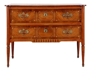 Antique French Parquetry Commode in the Neoclassic Manner