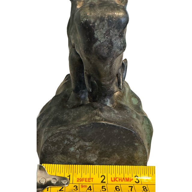 Vintage Bronze Elephant Bookends For Sale - Image 14 of 14