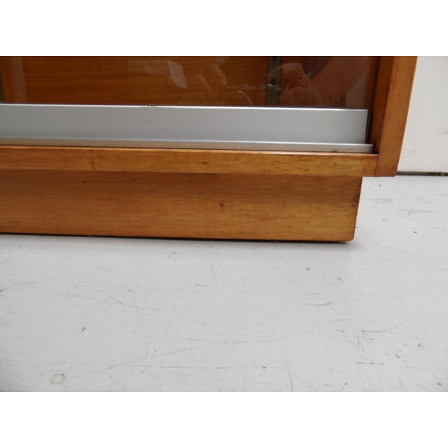 Vintage Shop Display Bookcase with Sliding Doors, 1950s For Sale - Image 9 of 12