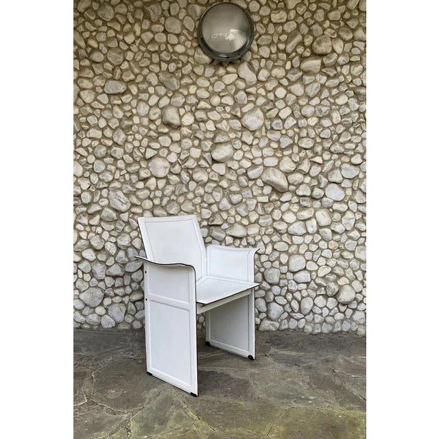 Italian White Leather Armchair by Tito Agnoli for Matteo Grassi, 1970s For Sale - Image 6 of 18
