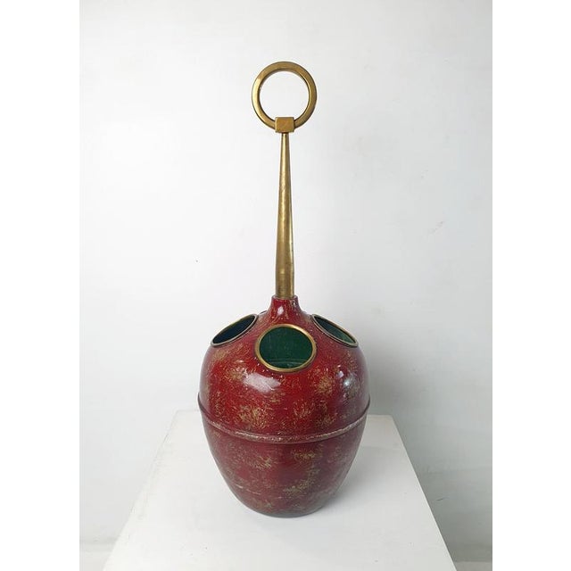 Here we have a truly uniqe umbrella stand produced in Italy during the 1950's. It has an organic shaped base with four...